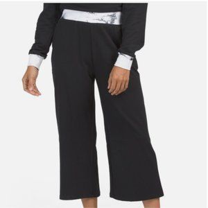 Nanette Lepore tye dye trim crop sweatpants wide leg